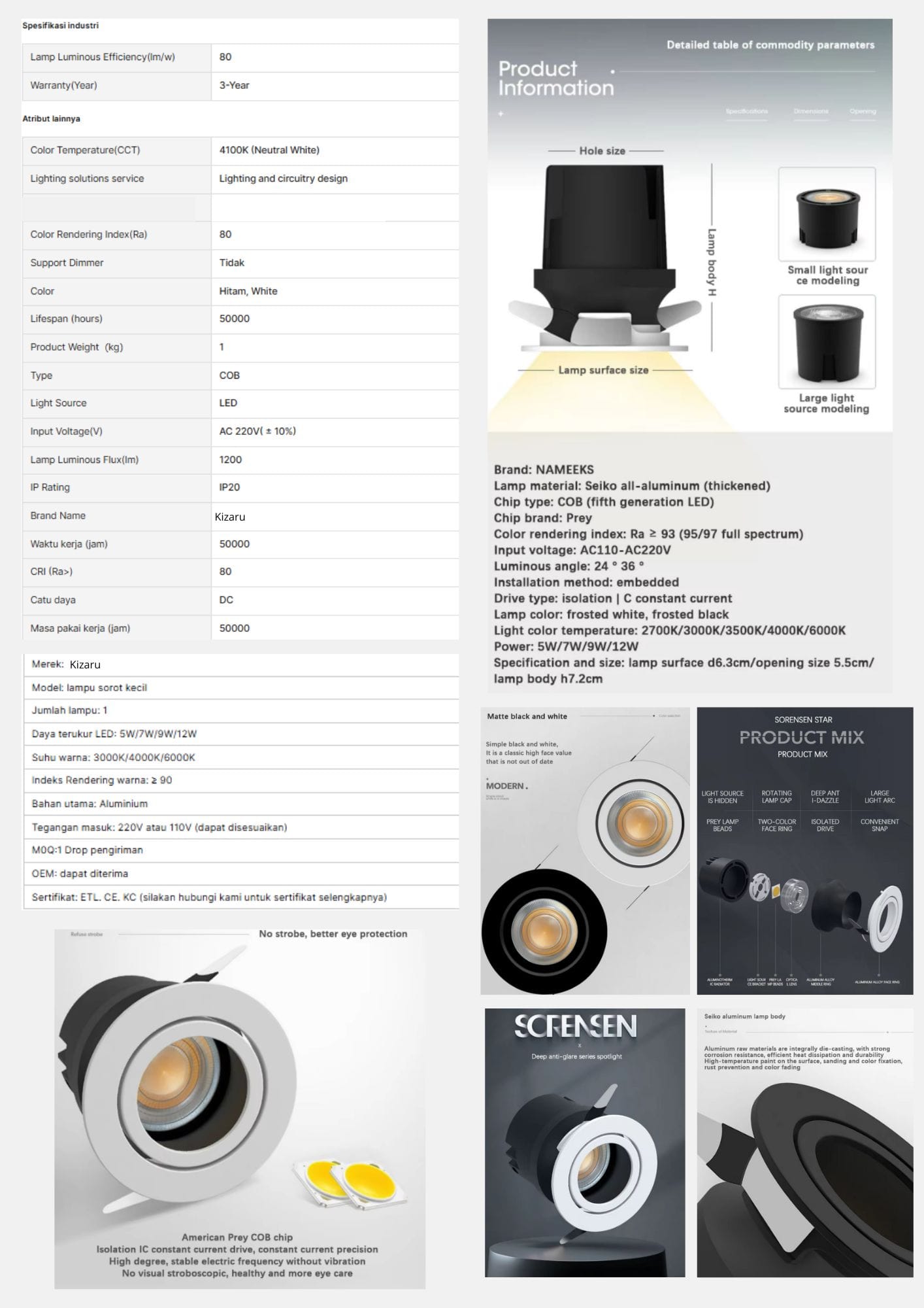 #kizarulighting #kizarupowerbar #lighting #powerbar #kizarulinearlight #kizarudownlight #kizaruoutbow #lampucob #kizarulampucob TIPE : K COB RGW 3W 12V 24V
